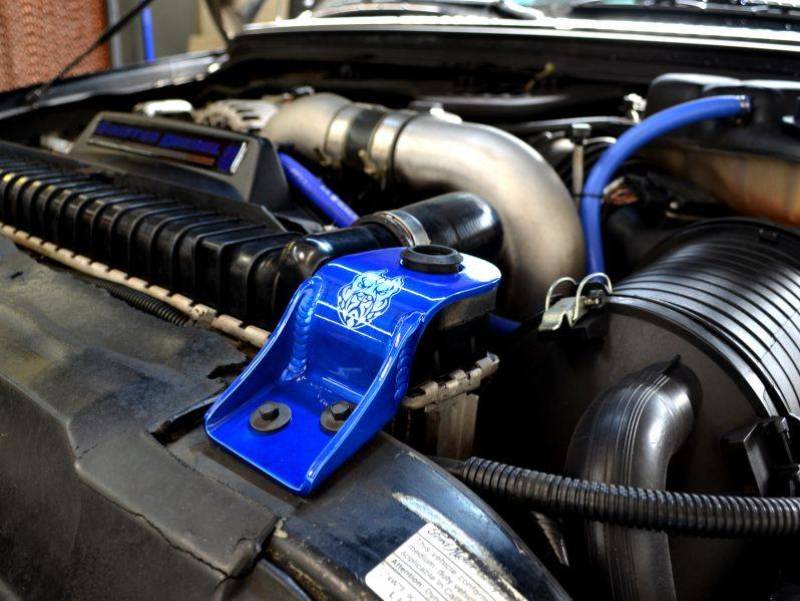 Ford F-250 Radiator Support Brackets - Sinister Diesel - Sinister Diesel - Sinister Blue - `03-`07